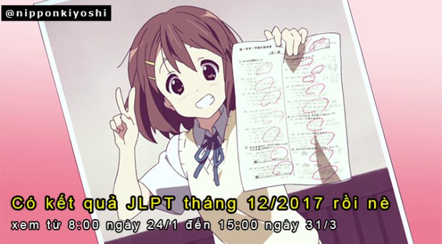 Kết quả JLPT tháng&nbsp;12/2017